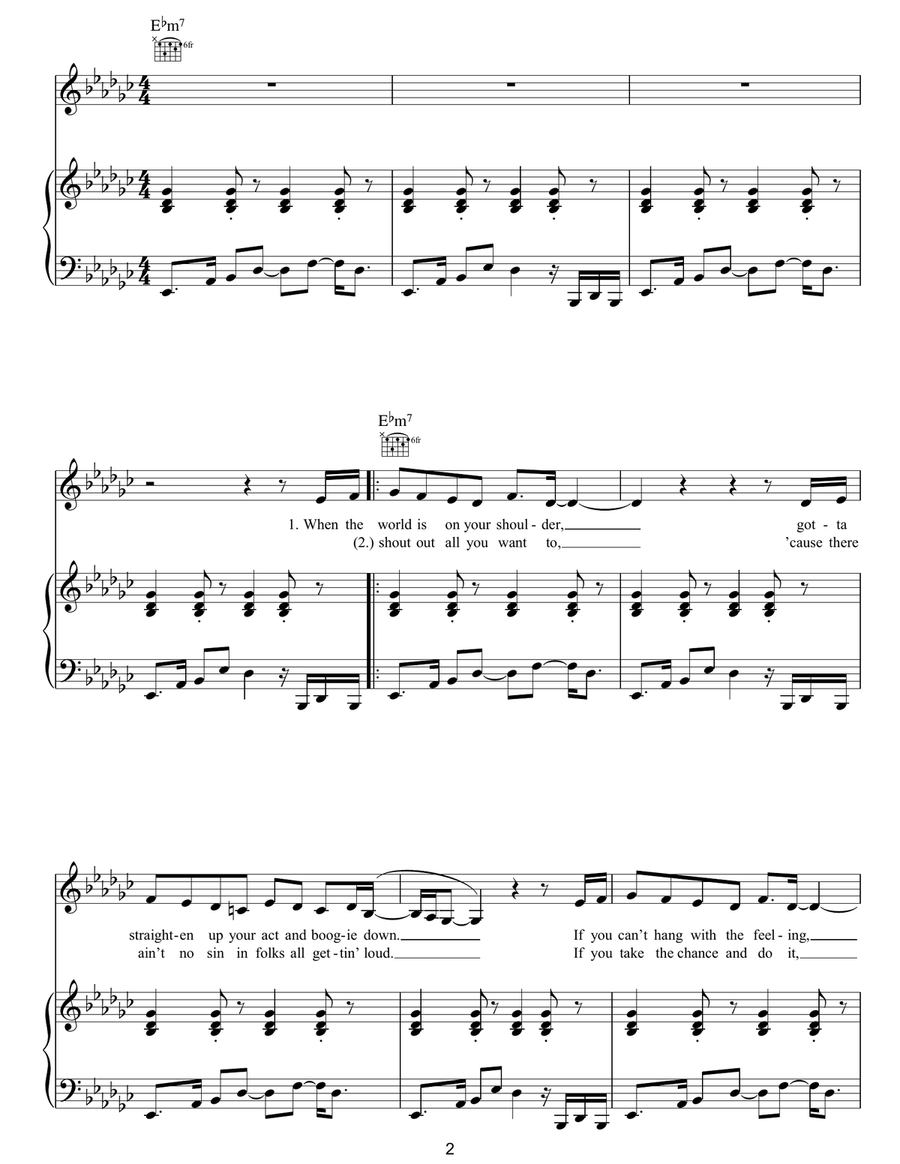 Off The Wall Off The Wall Piano, Vocal, Guitar scores gallery preview page 2