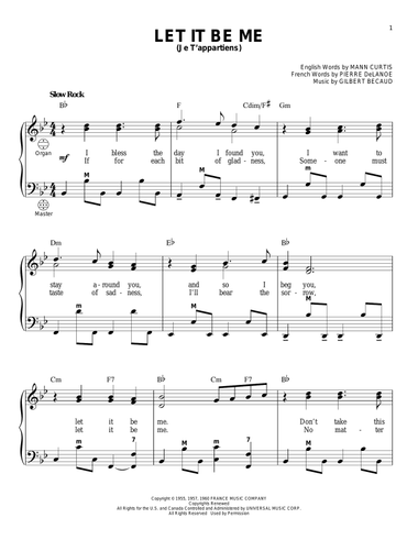 Let It Be Me (Je T'appartiens)