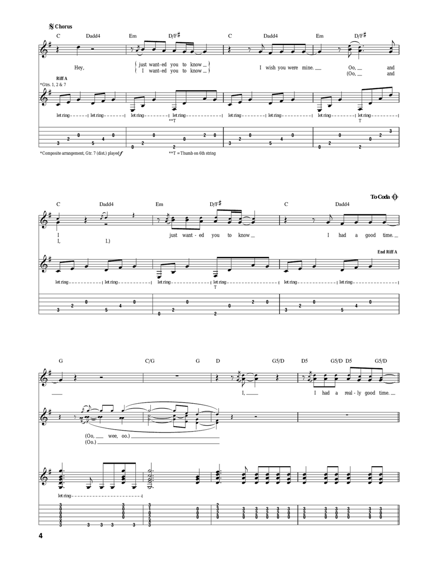 I Had A Good Time I Had A Good Time Acoustic Guitar scores gallery preview page 4