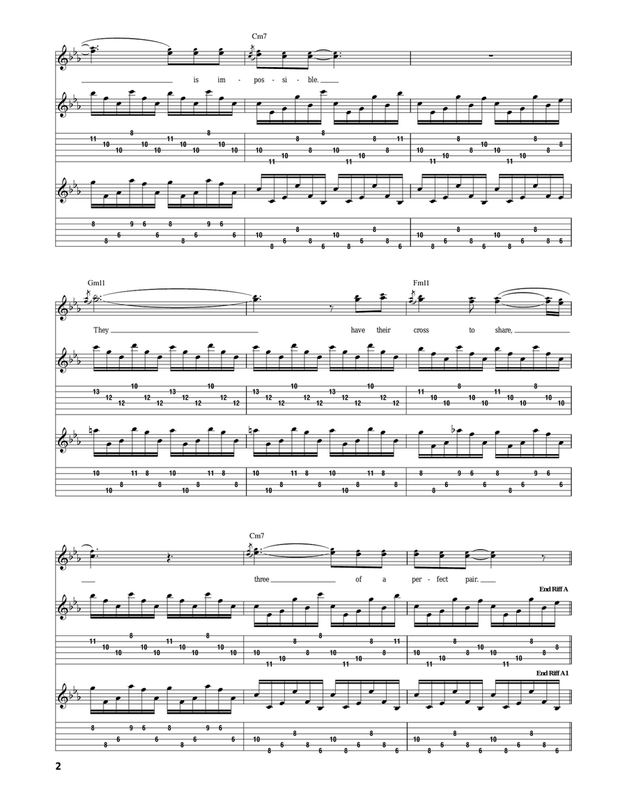 Three Of A Perfect Pair Three Of A Perfect Pair Acoustic Guitar scores gallery preview page 2