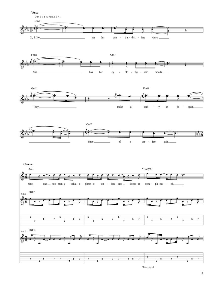 Three Of A Perfect Pair Three Of A Perfect Pair Acoustic Guitar scores gallery preview page 3