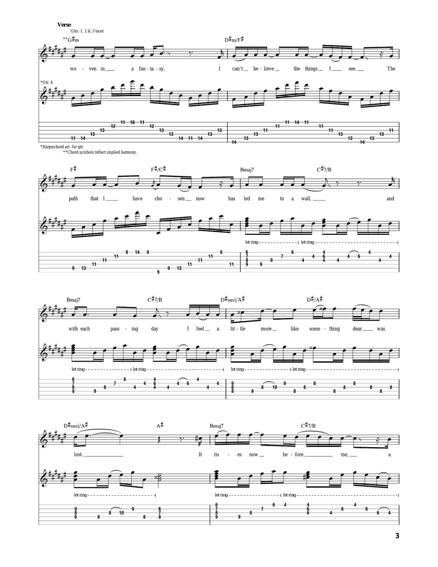 The Wall The Wall Acoustic Guitar scores gallery preview page 3