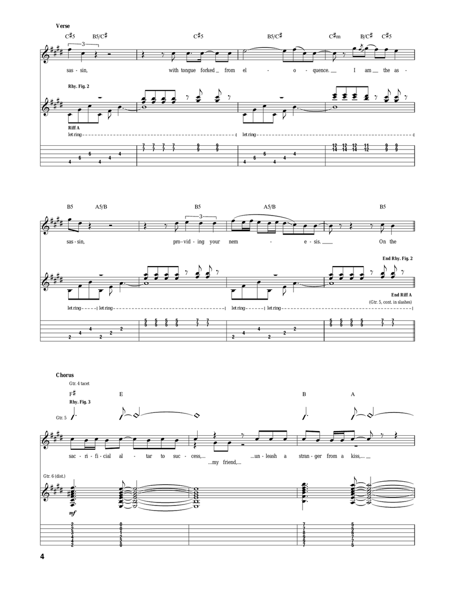 Assassing Assassing Acoustic Guitar scores gallery preview page 4