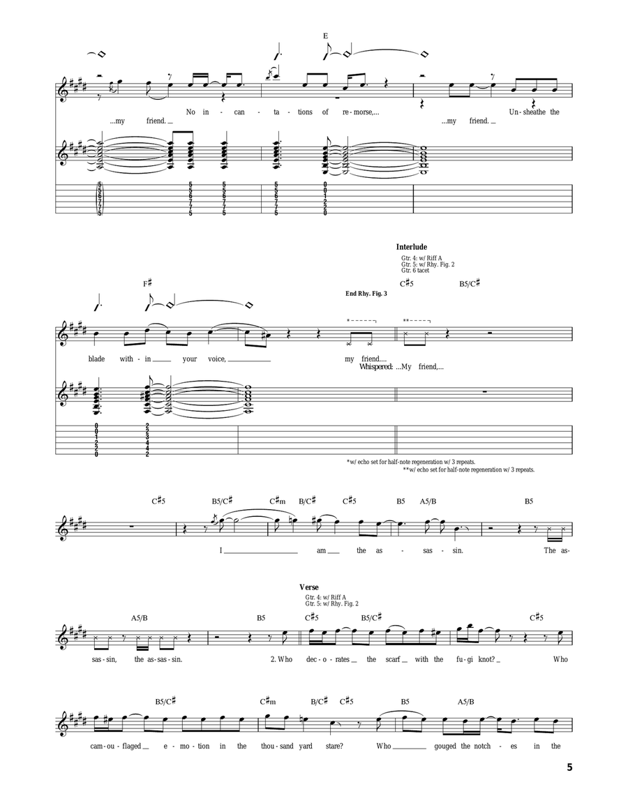 Assassing Assassing Acoustic Guitar scores gallery preview page 5