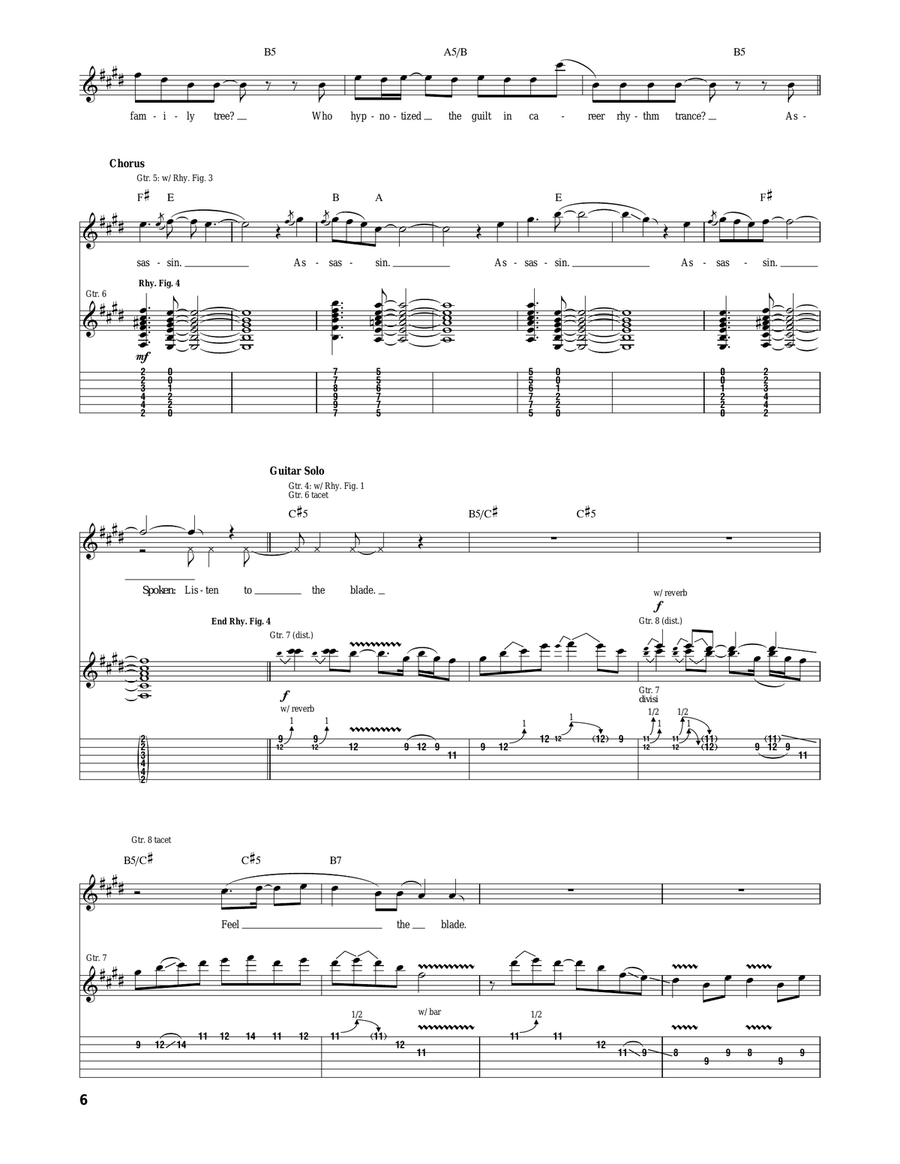 Assassing Assassing Acoustic Guitar scores gallery preview page 6