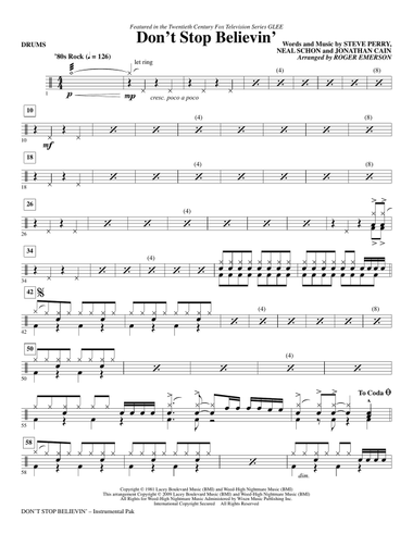 Don't Stop Believin' - Drums