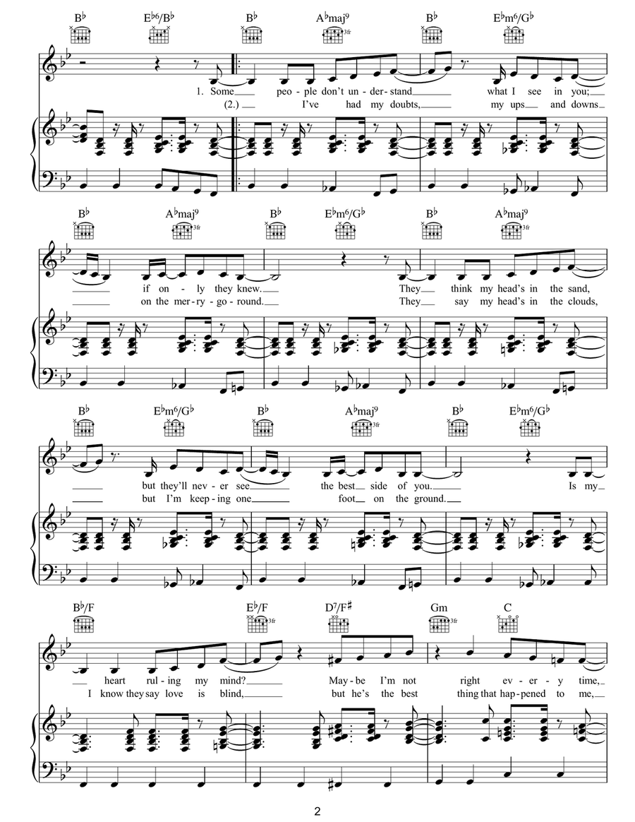 Wouldn't Change A Thing Piano, Vocal, Guitar scores gallery preview page 2