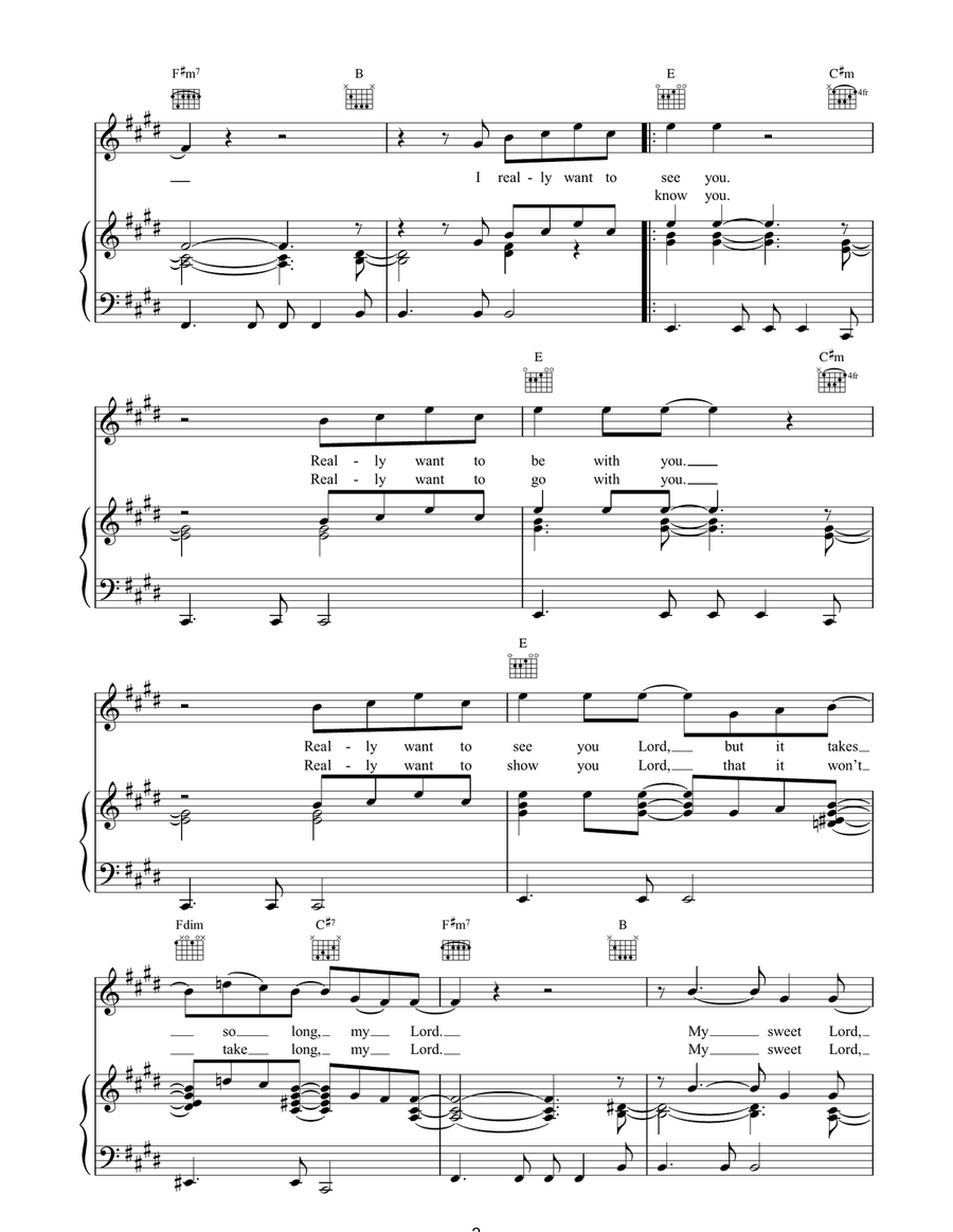 My Sweet Lord My Sweet Lord Piano, Vocal, Guitar scores gallery preview page 2