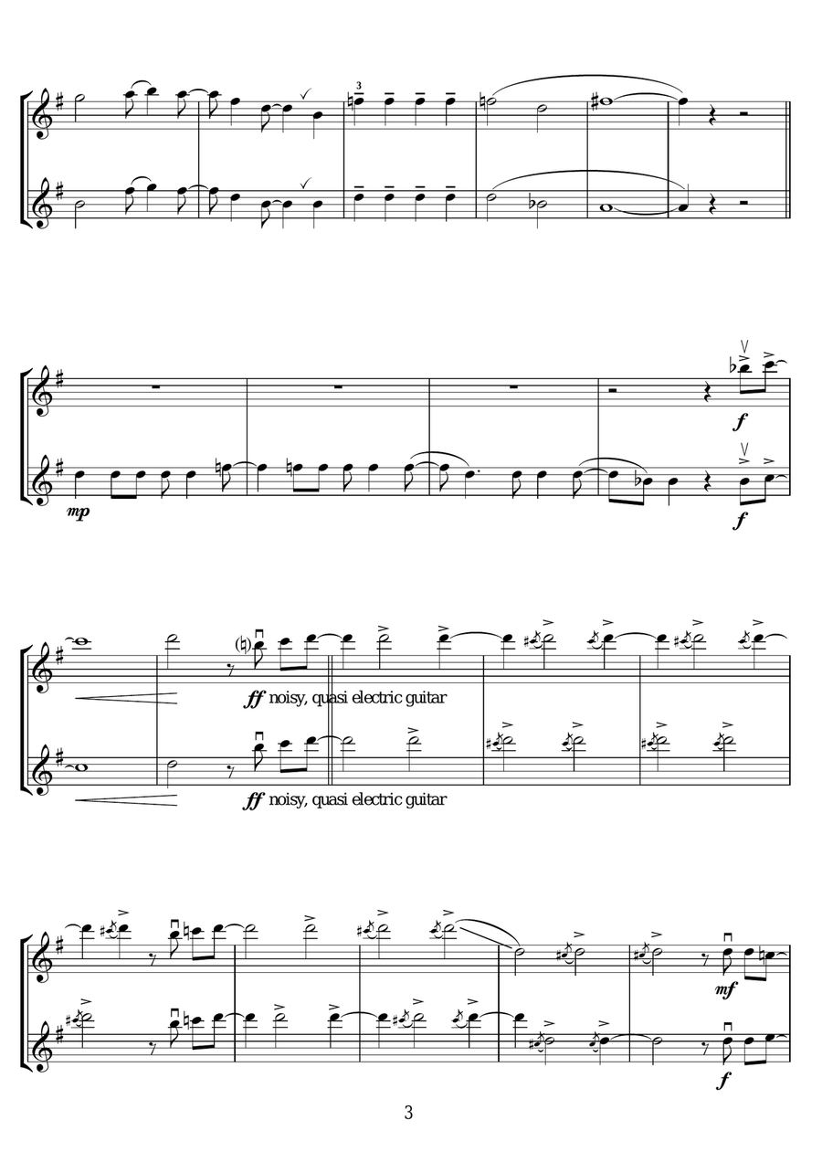 Merry Xmas Everybody Merry Xmas Everybody String Duet scores gallery preview page 3