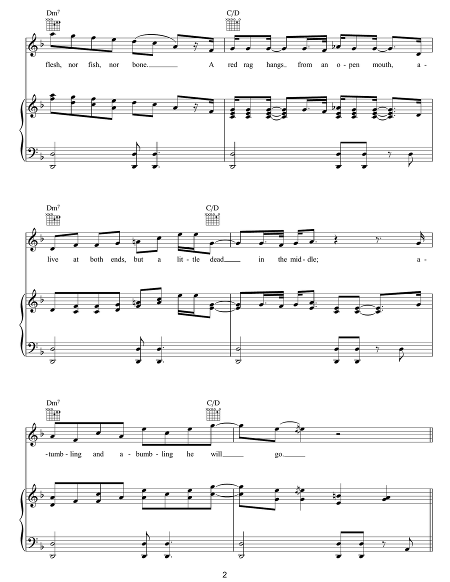 Squonk Squonk Piano, Vocal, Guitar scores gallery preview page 2