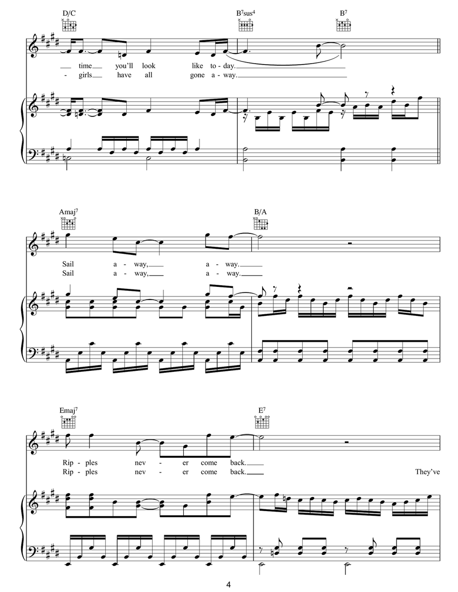 Ripples Ripples Piano, Vocal, Guitar scores gallery preview page 4