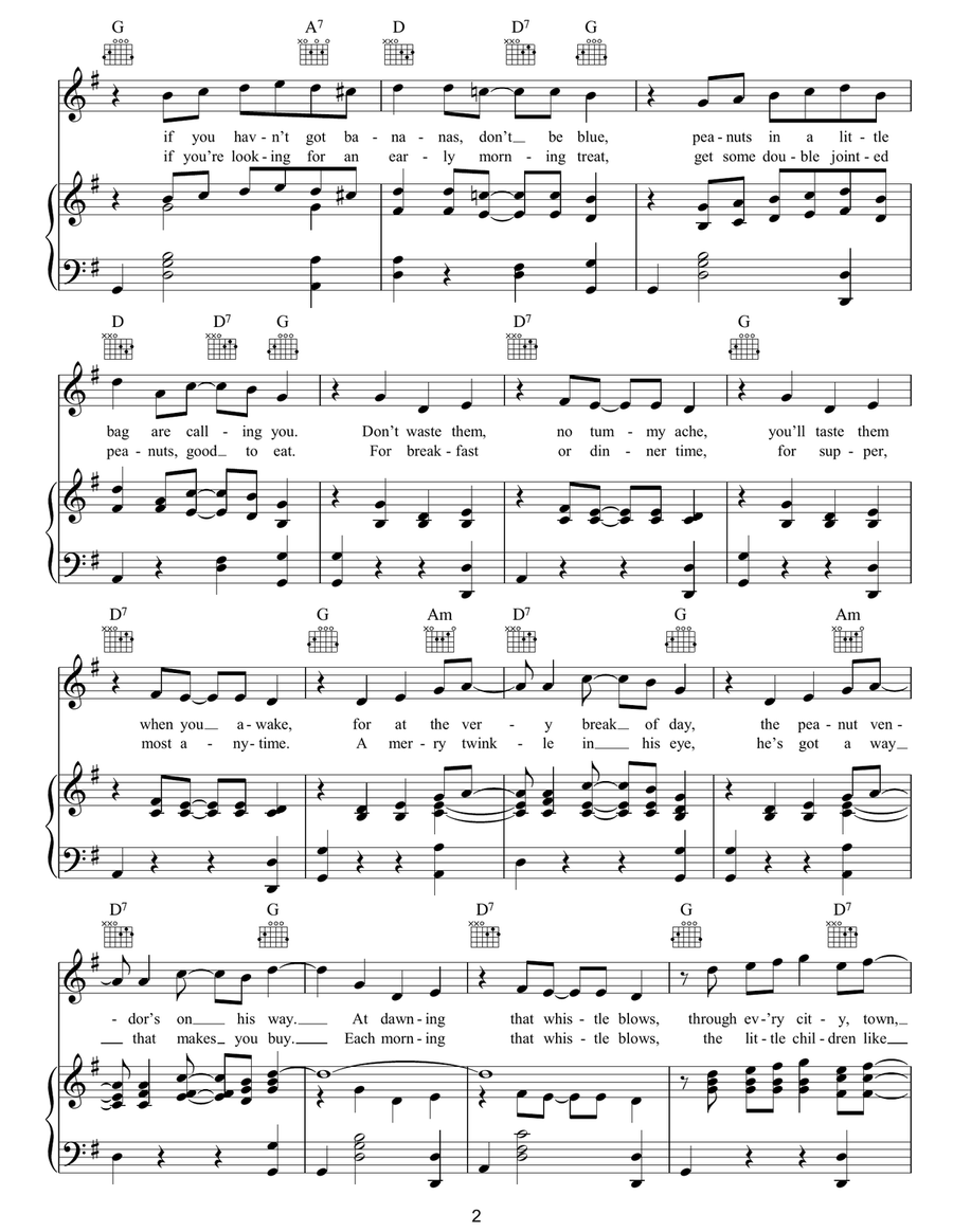 The Peanut Vendor The Peanut Vendor Piano, Vocal, Guitar scores gallery preview page 2