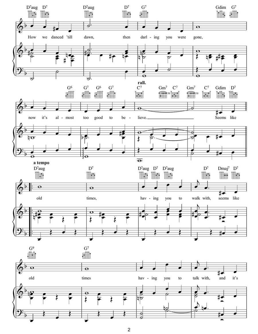 Seems Like Old Times Seems Like Old Times Piano, Vocal, Guitar scores gallery preview page 2