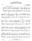 And So It Goes - Piano