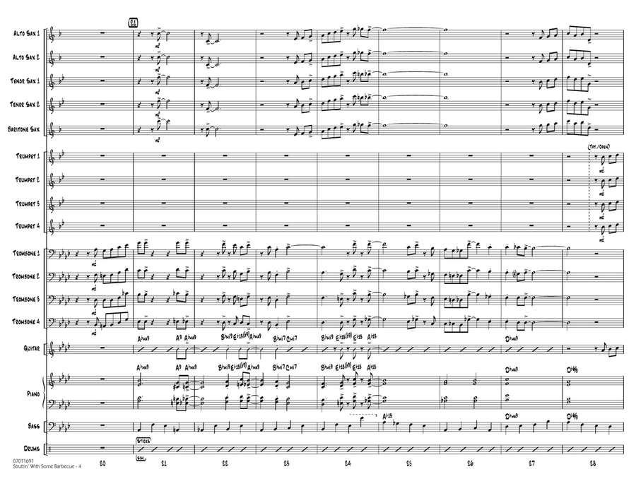 Struttin' with Some Barbecue - Conductor Score (Full Score) Jazz Ensemble scores gallery preview page 4