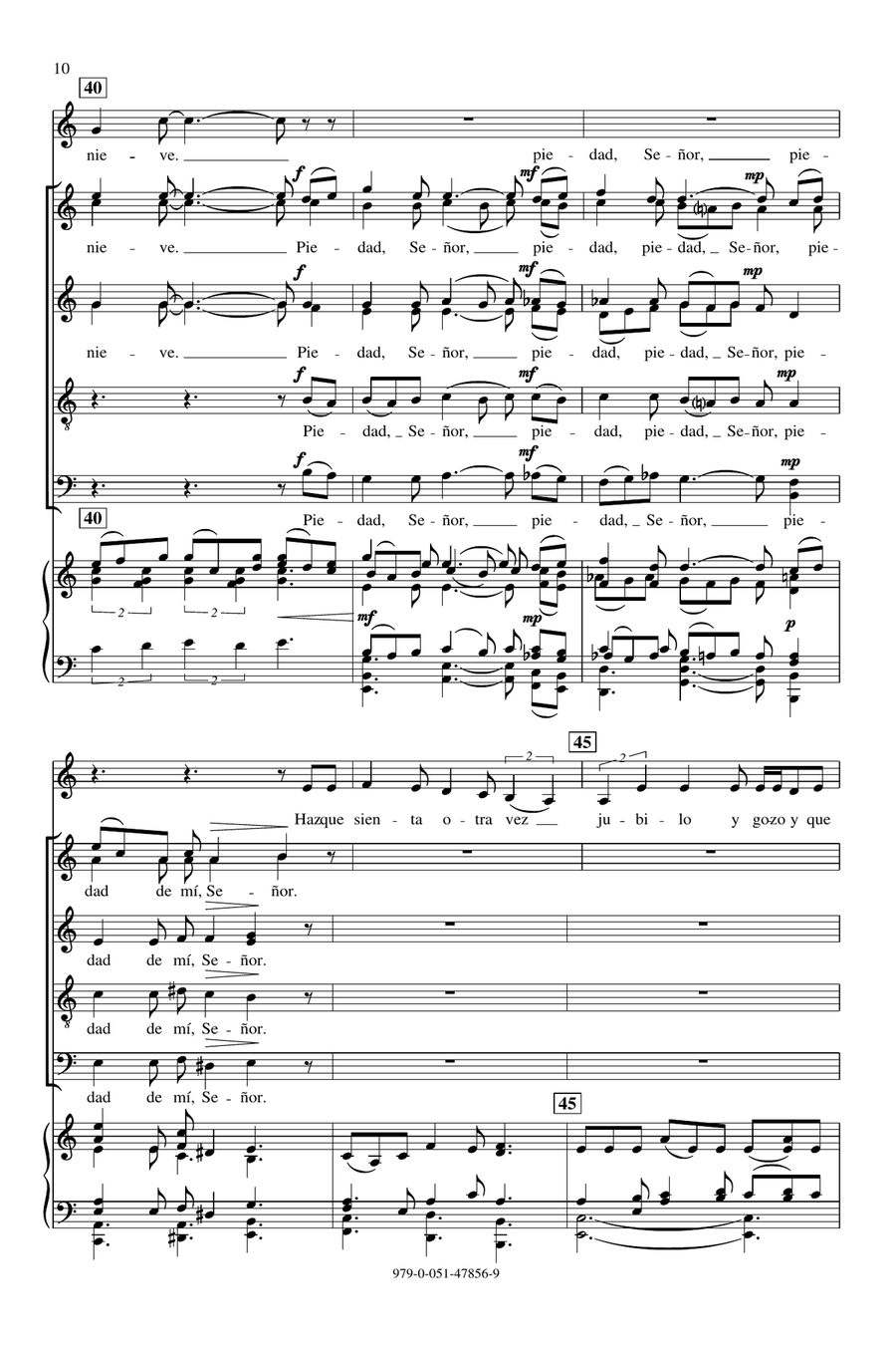 Piedad De Mi, Senor Piedad De Mi, Senor 4-Part scores gallery preview page 7