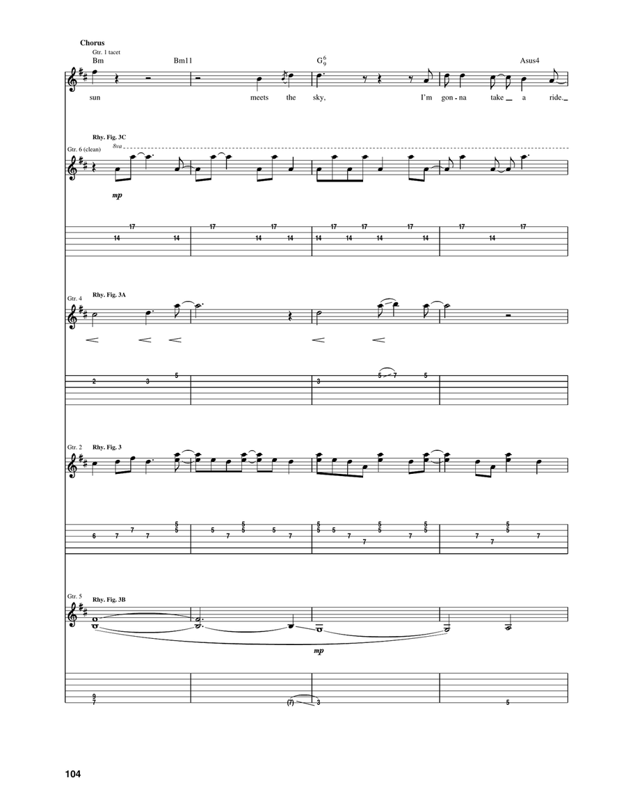 When The Sun Meets The Sky Acoustic Guitar scores gallery preview page 6