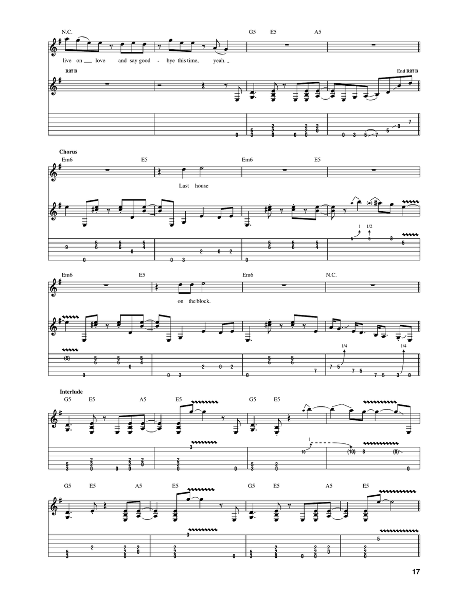 Last House On The Block Last House On The Block Acoustic Guitar scores gallery preview page 2