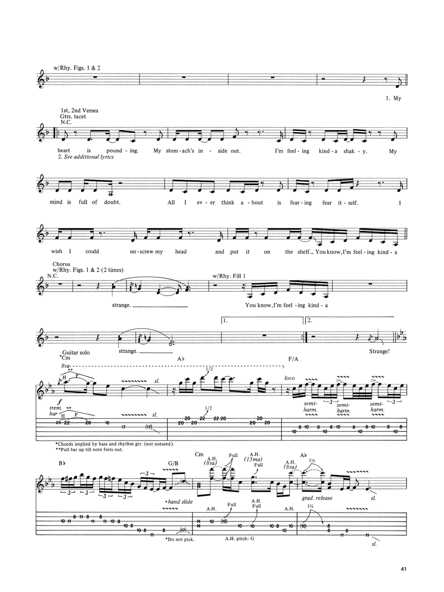 Strange Strange Acoustic Guitar scores gallery preview page 2