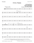 O Give Thanks - Percussion