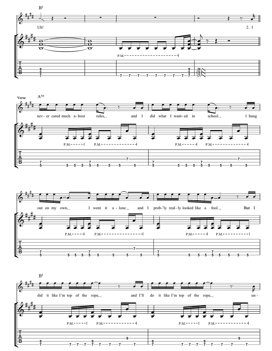 Tear It Up Tear It Up Guitar Tablature scores gallery preview page 4