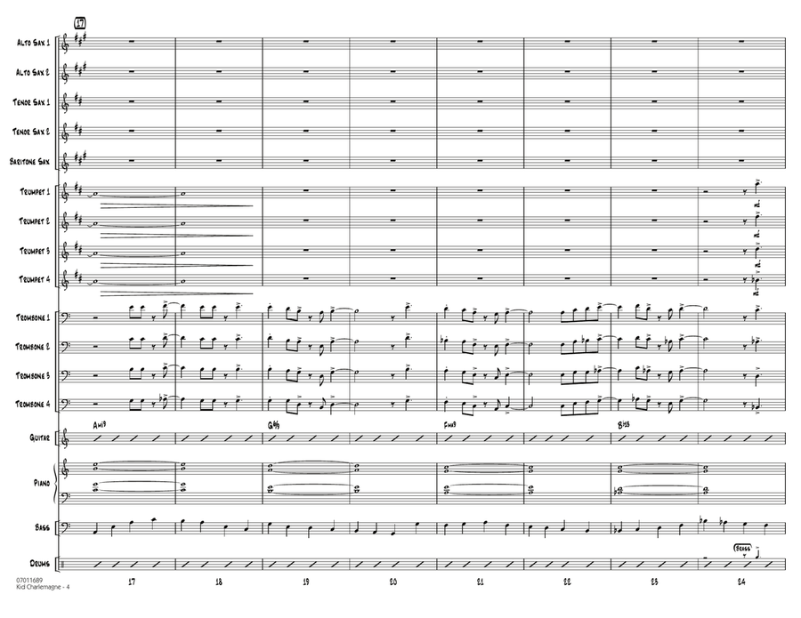 Kid Charlemagne - Conductor Score (Full Score) Jazz Ensemble scores gallery preview page 4
