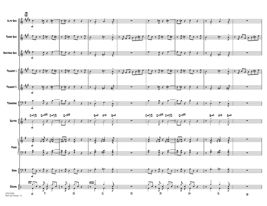 Pent Up House - Conductor Score (Full Score) Jazz Ensemble scores gallery preview page 2