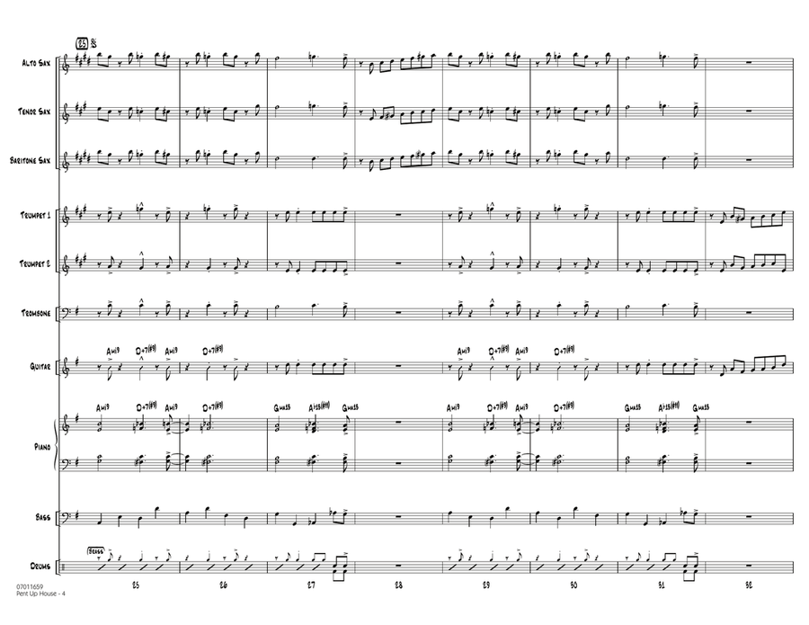 Pent Up House - Conductor Score (Full Score) Jazz Ensemble scores gallery preview page 4