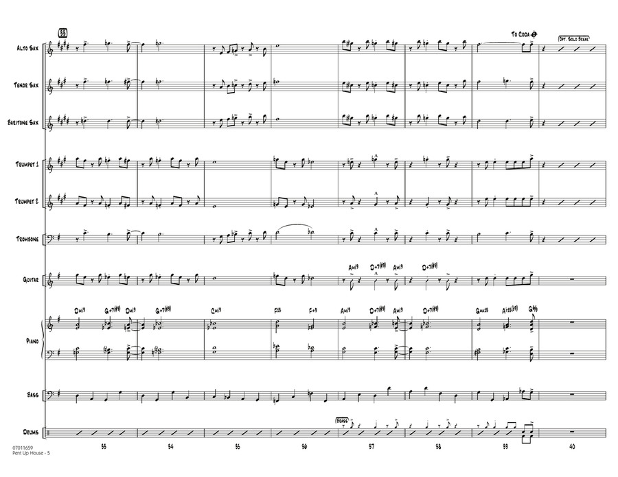 Pent Up House - Conductor Score (Full Score) Jazz Ensemble scores gallery preview page 5