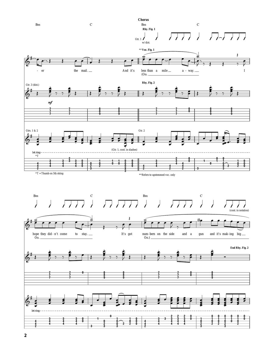 Powderfinger Powderfinger Acoustic Guitar scores gallery preview page 2