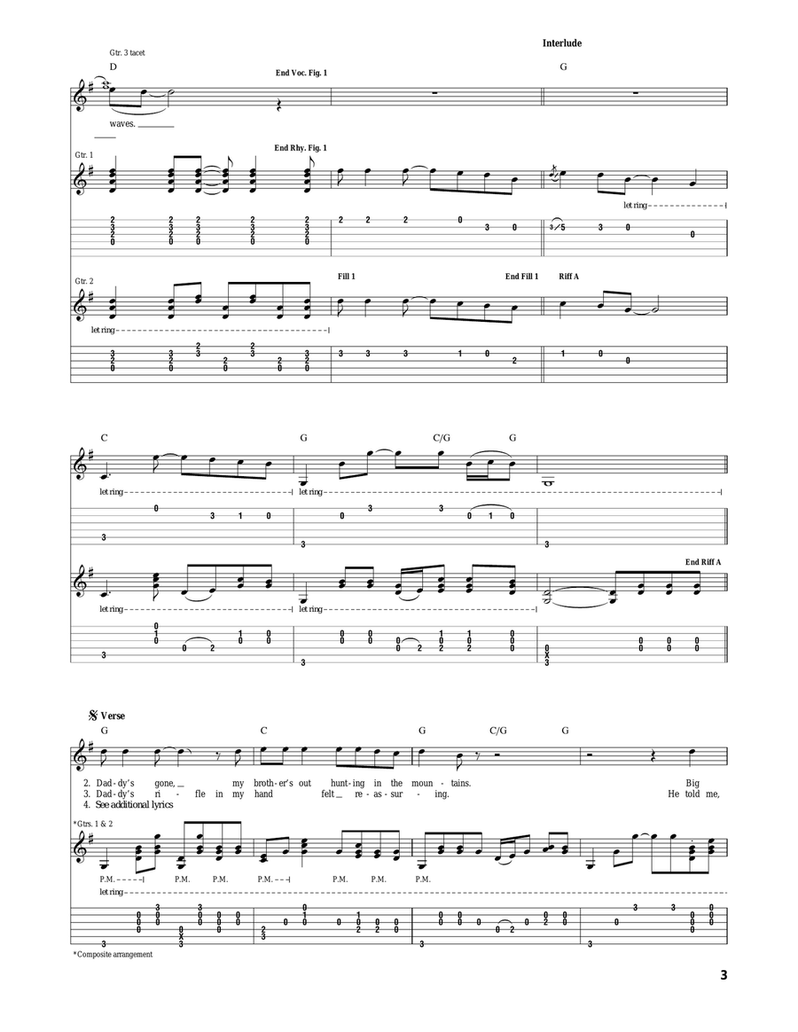 Powderfinger Powderfinger Acoustic Guitar scores gallery preview page 3