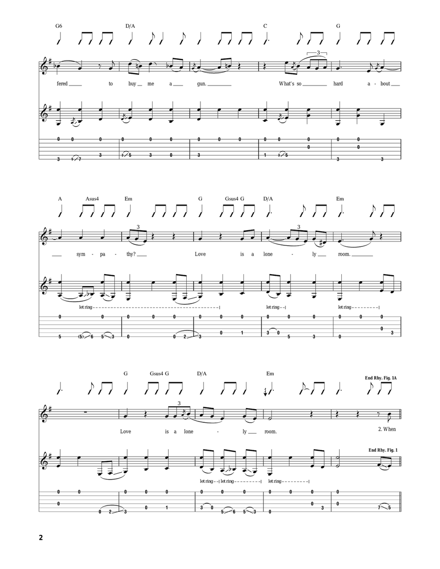 The Word Suicide The Word Suicide Acoustic Guitar scores gallery preview page 2