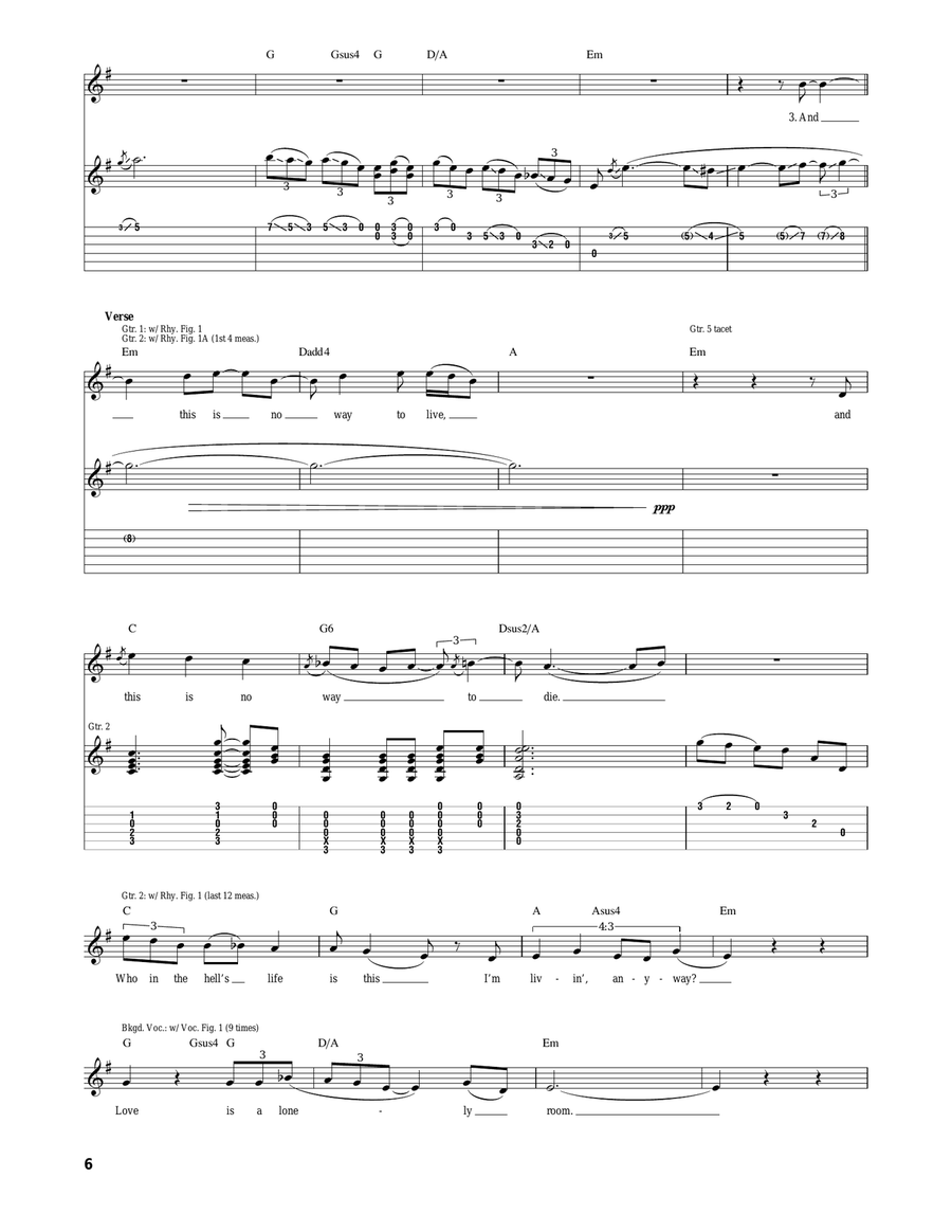 The Word Suicide The Word Suicide Acoustic Guitar scores gallery preview page 6