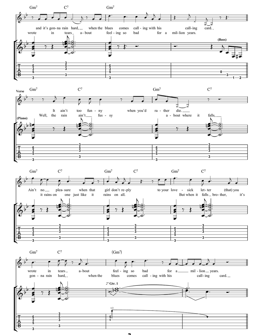 Calling Card Calling Card Guitar Tablature scores gallery preview page 3