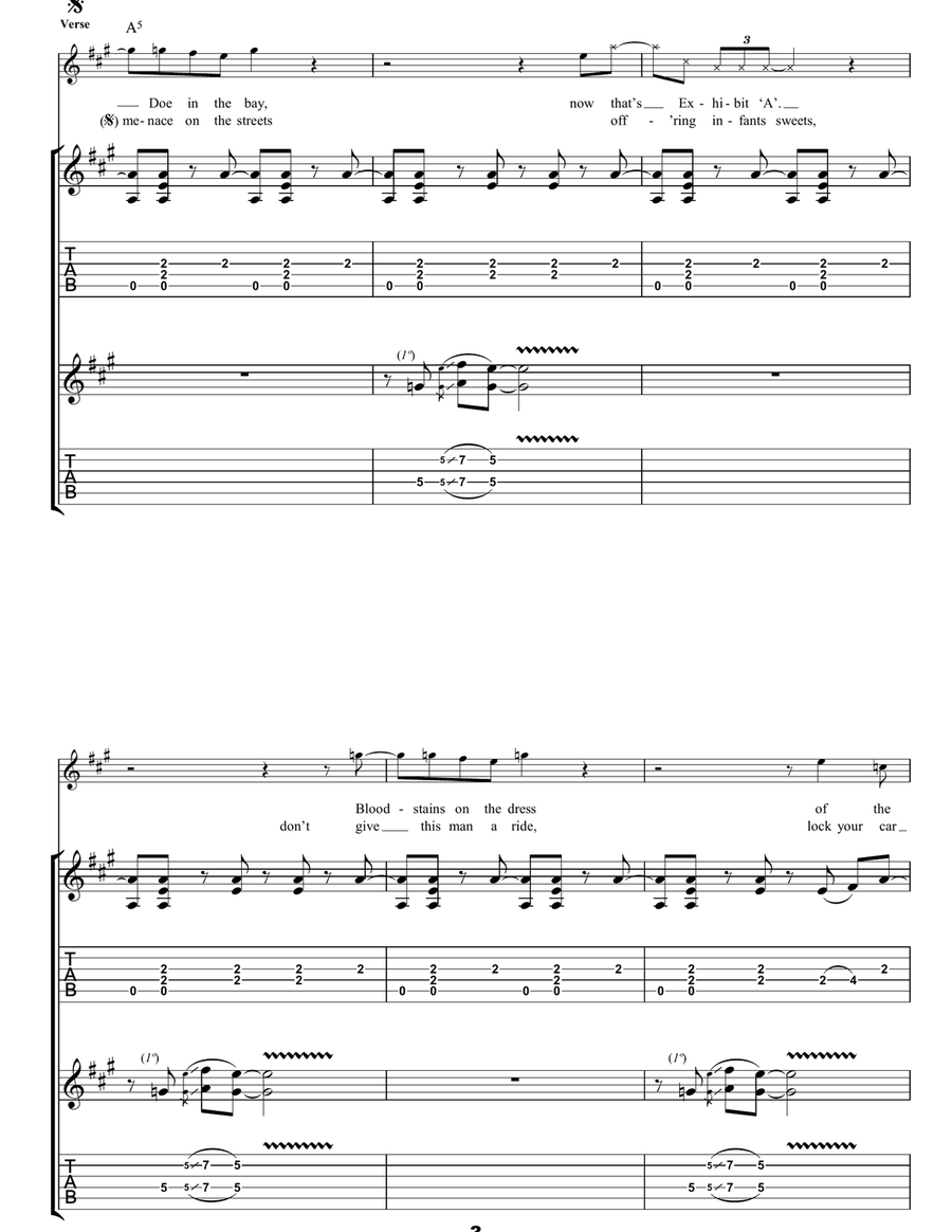 Continental Op by Rory Gallagher Guitar Tablature - Digital Sheet Music page 3