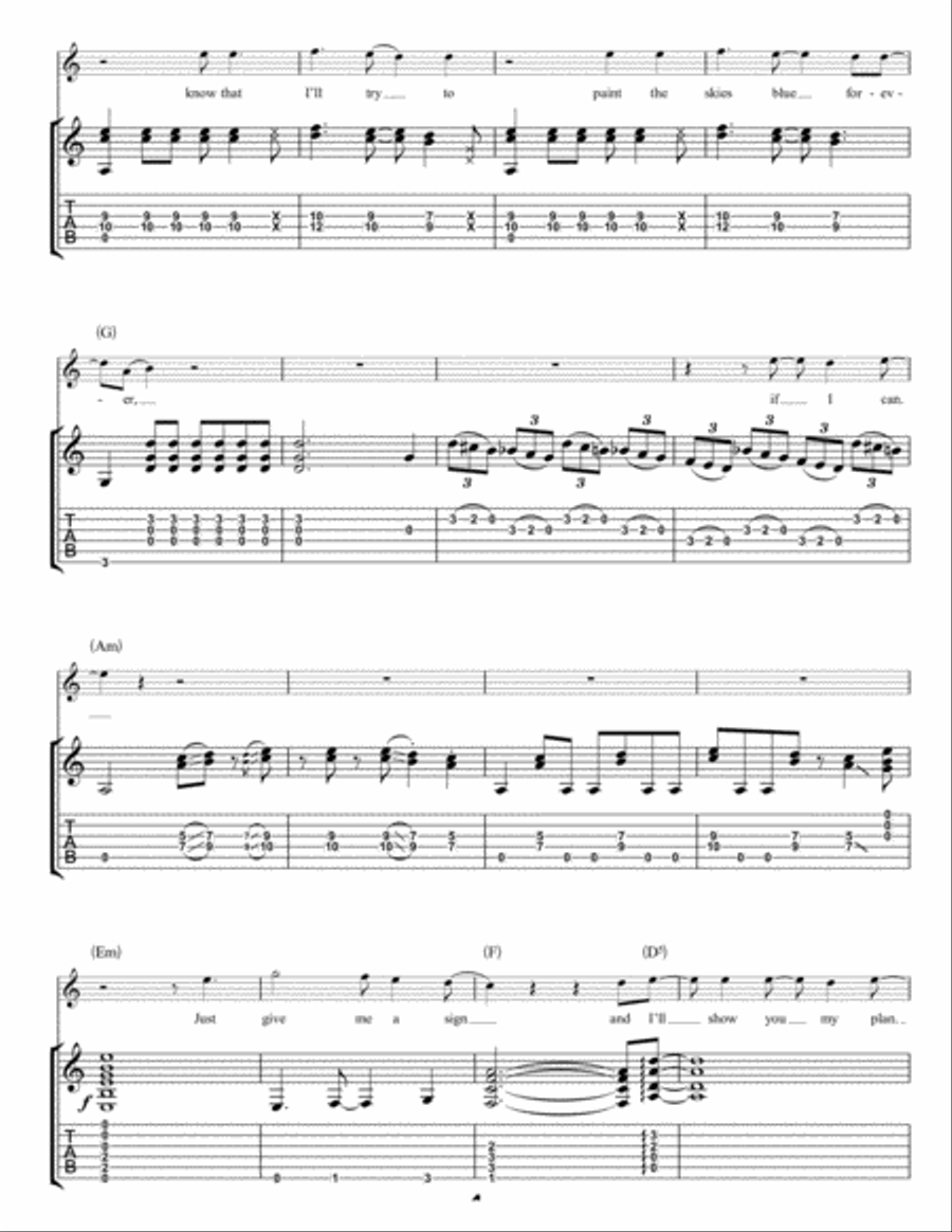 Moonchild Guitar Tablature scores gallery preview page 4