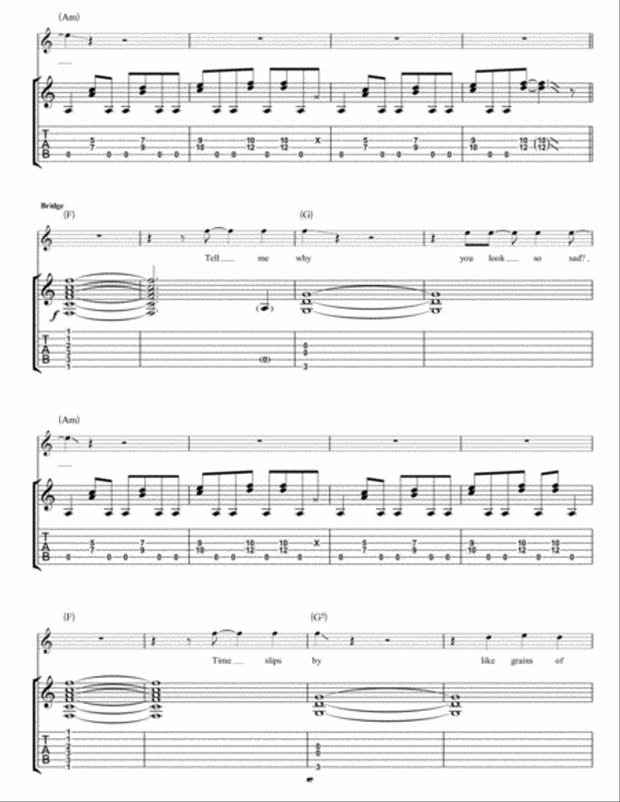 Moonchild Guitar Tablature scores gallery preview page 5