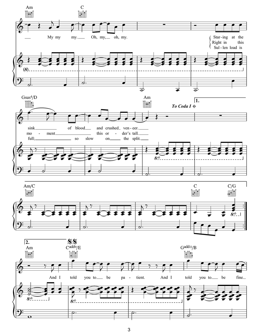 Skinny Love Skinny Love Acoustic Guitar scores gallery preview page 3