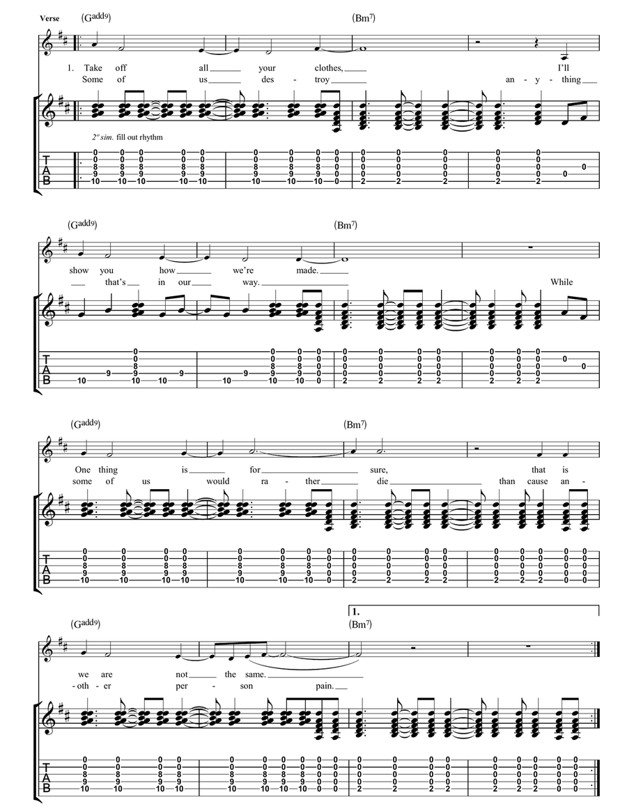 I'm Not Giving Up Yet I'm Not Giving Up Yet Guitar Tablature scores gallery preview page 2
