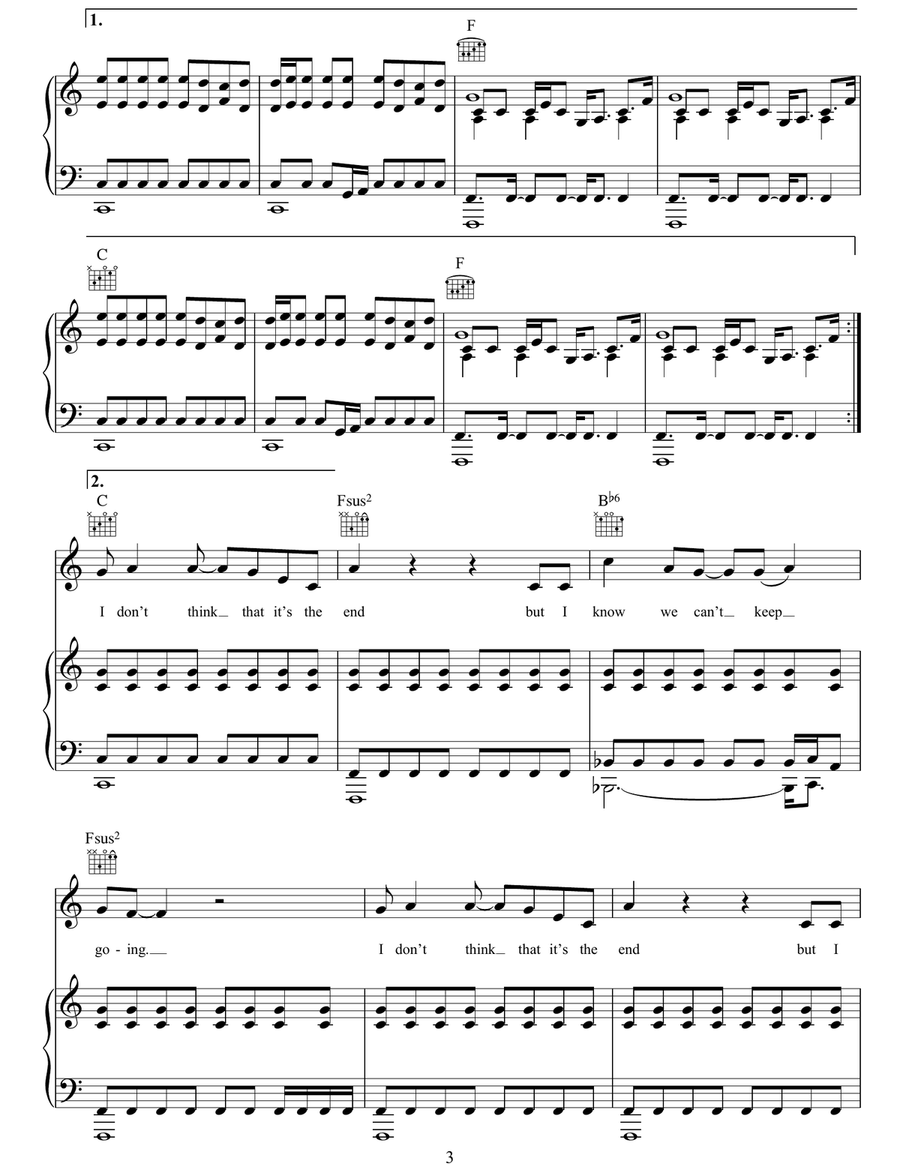 Blue Skies Blue Skies Piano, Vocal, Guitar scores gallery preview page 3