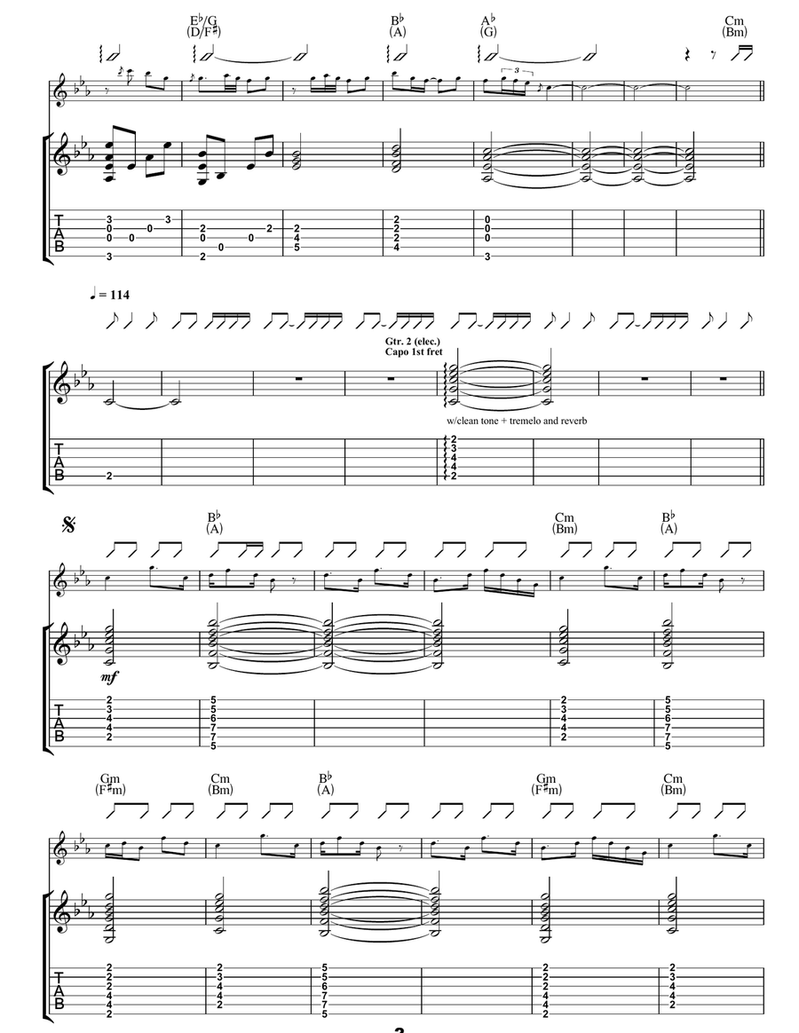 Border Reiver Guitar Tablature scores gallery preview page 2