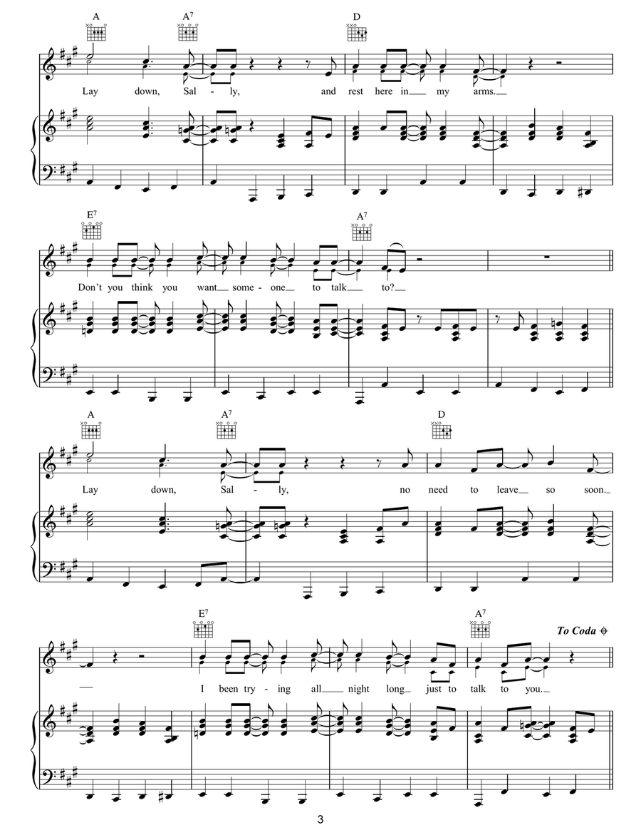 Lay Down Sally Lay Down Sally Acoustic Guitar scores gallery preview page 3