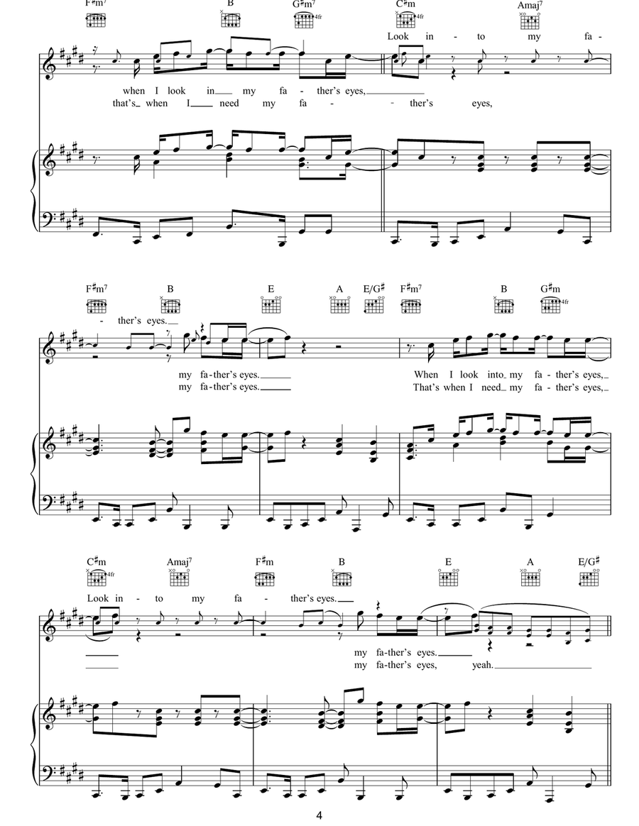 My Father's Eyes My Father's Eyes Acoustic Guitar scores gallery preview page 4