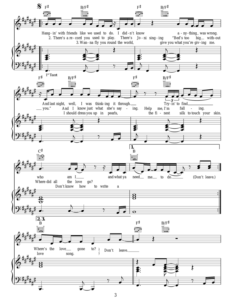 Don't Leave Don't Leave Acoustic Guitar scores gallery preview page 3