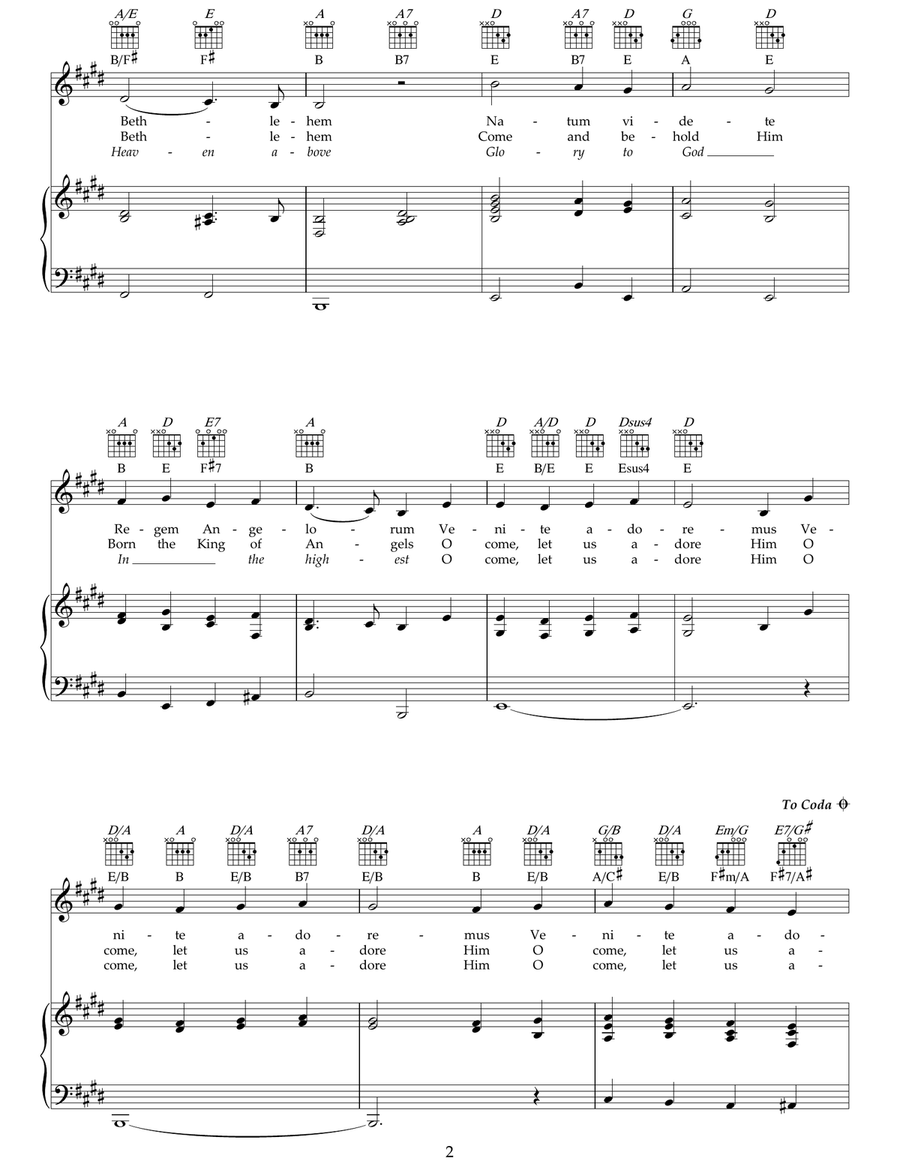 O Come All Ye Faithful O Come All Ye Faithful Acoustic Guitar scores gallery preview page 2