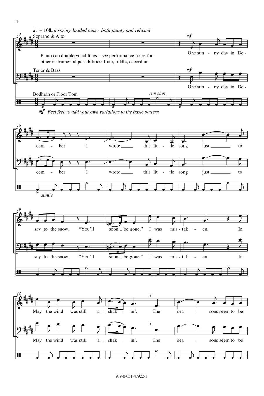 Best To Be Singing In Difficult Times 4-Part scores gallery preview page 2