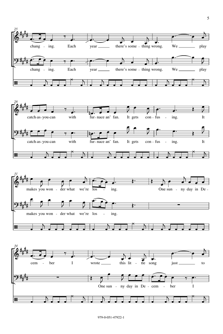 Best To Be Singing In Difficult Times 4-Part scores gallery preview page 3