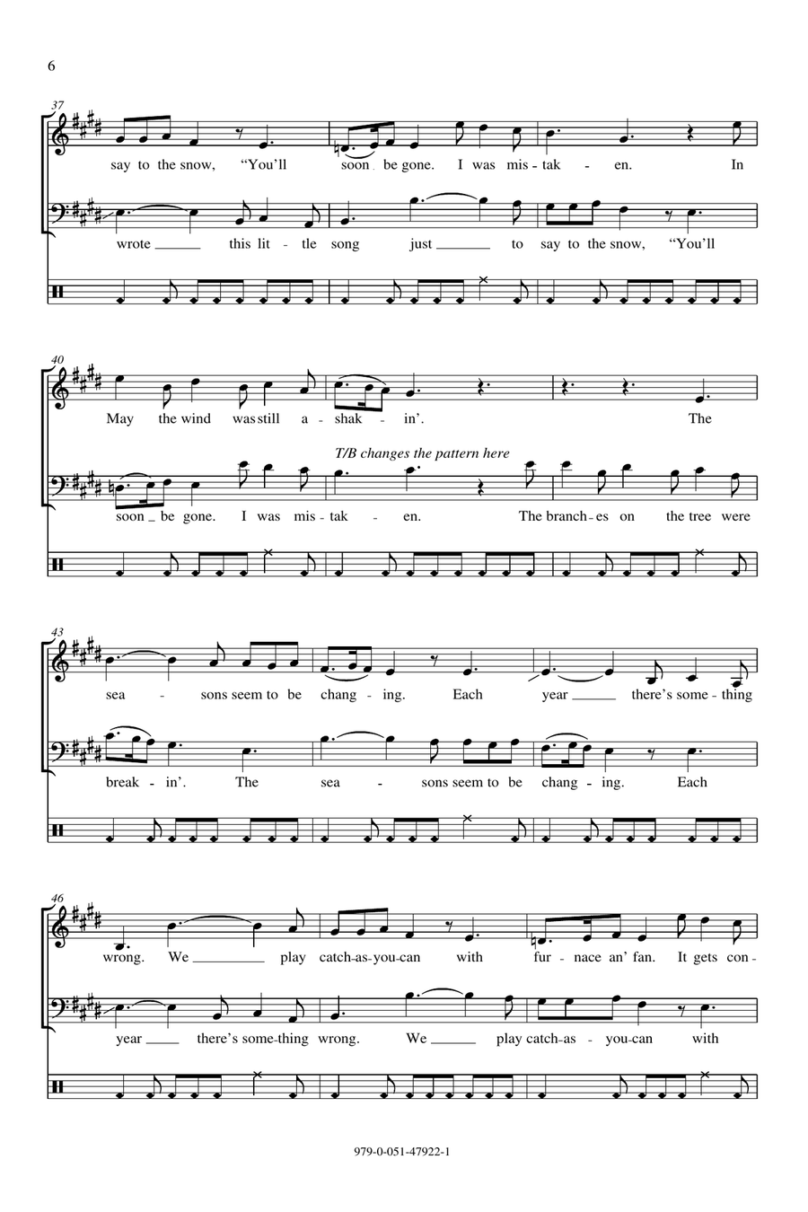 Best To Be Singing In Difficult Times 4-Part scores gallery preview page 4