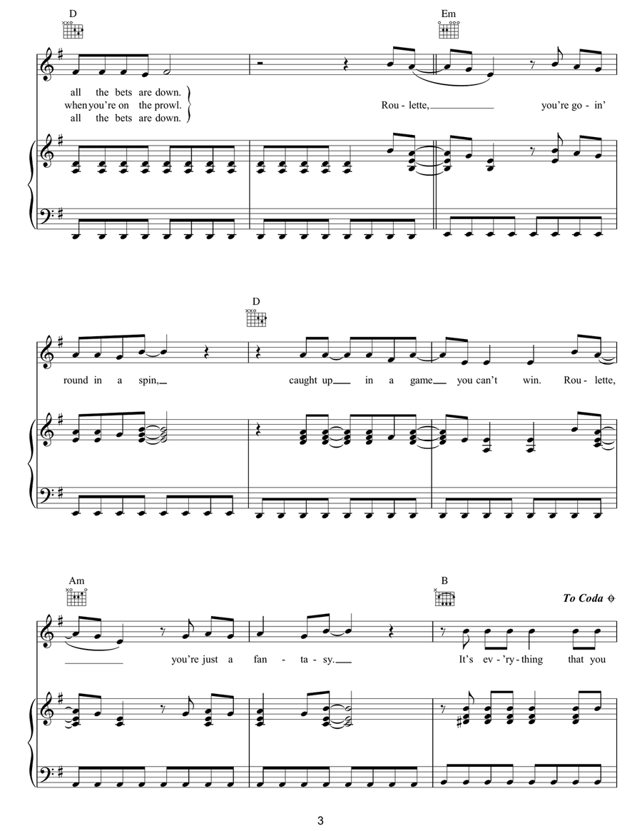 Roulette Roulette Acoustic Guitar scores gallery preview page 3