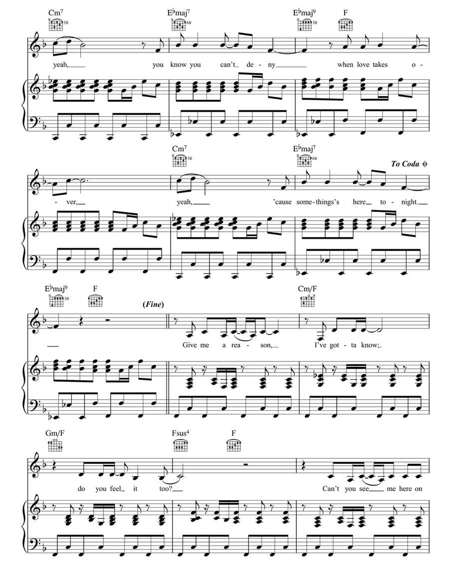When Love Takes Over When Love Takes Over Piano, Vocal, Guitar scores gallery preview page 3